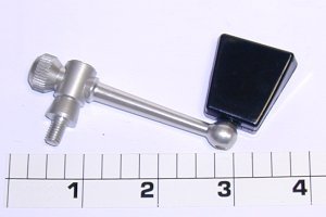 15-720 Handle, Silver, Hard Plastic Knob