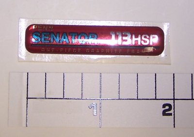 225-113HSP Emblem, Decal, Bar &quot;113HSP&quot;